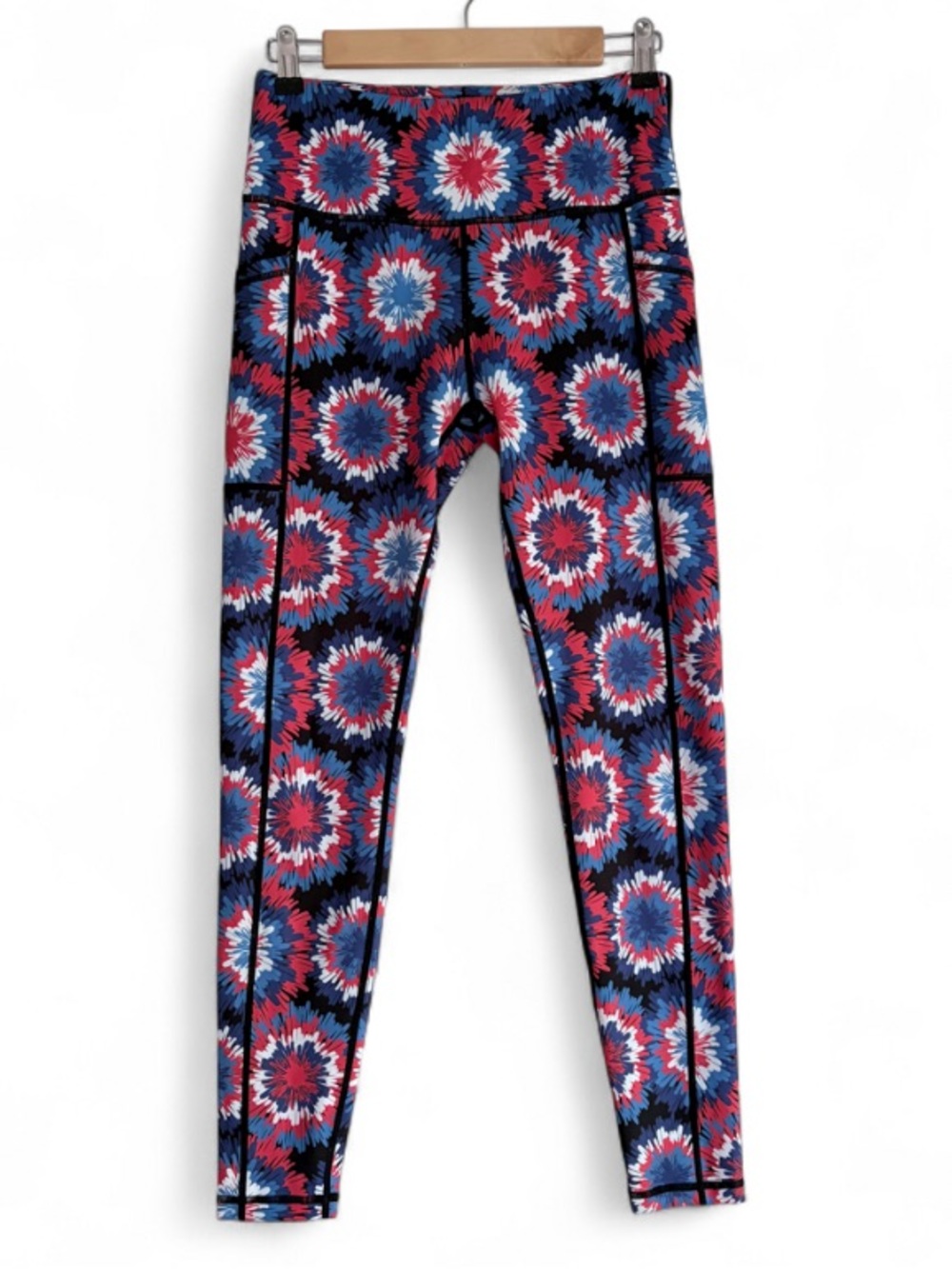 Constantly Varied Gear CVG Firework Print Full Length Pocket Leggings Size S